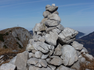 auf der Vorderen Kesselschneid, Blick zurück zur Pyramidenspitze