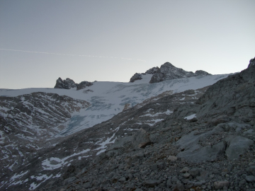Rückblick über den Hallstätter Gletscher zum Dachstein