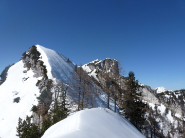 der heutige Gipfel, Blick hinüber zur Hörndlwand