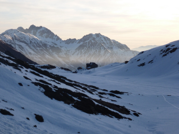 Franz-Senn-Hütte im Morgenlicht