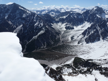 Blick von der Steintalscharte ins Wimbachgries
