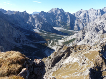 Blick hinab ins Wimbachgries
