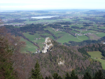 Rückblick vom Gaisberg zum Nockstein