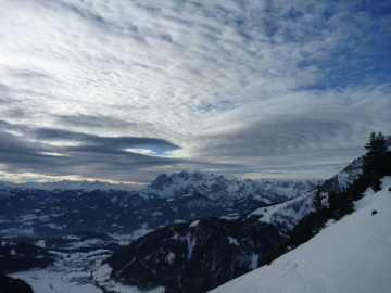 Blick zum Hochkönig, links dahinter die Hohen Tauern