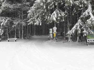 Schnee bis zum Parkplatz