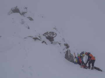 Skidepot am Grat zum Wildkopf