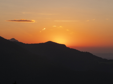 Sonnenuntergang am neuen 1000er Bankerl