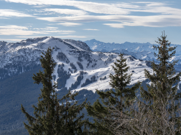 Blick ins Skigebiet