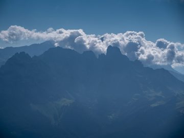 Bischofsmütze, Wolken, Dachstein