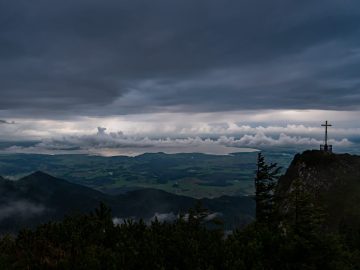 kurzeitig Sicht auf den Chiemsee